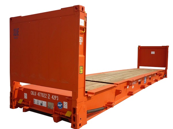 40 ft flat rack shipping container dimensions